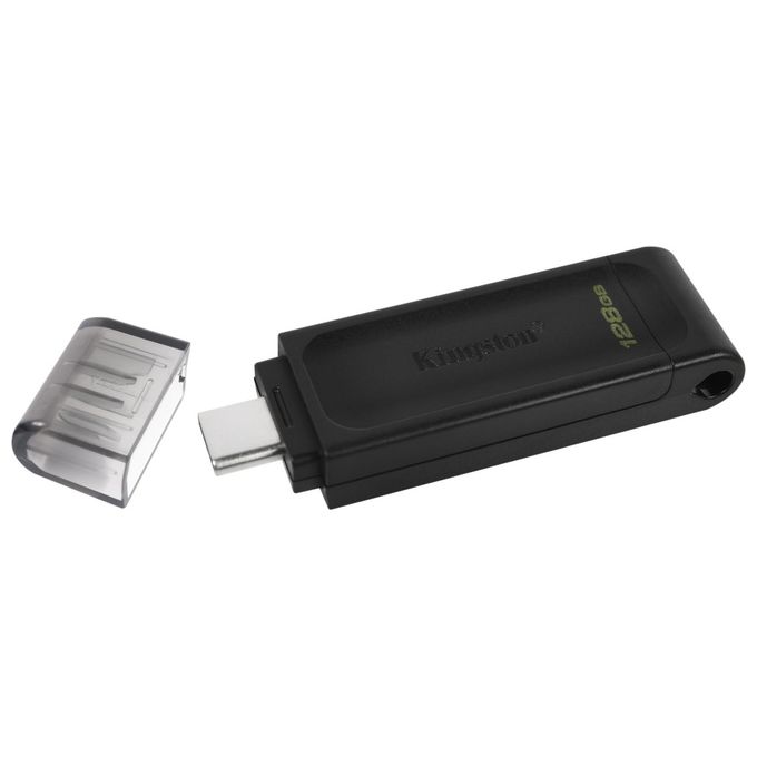 Kingston DataTraveler 70 Unita' Flash Usb 128Gb Usb Tipo-C 3.2 Gen 1 Nero