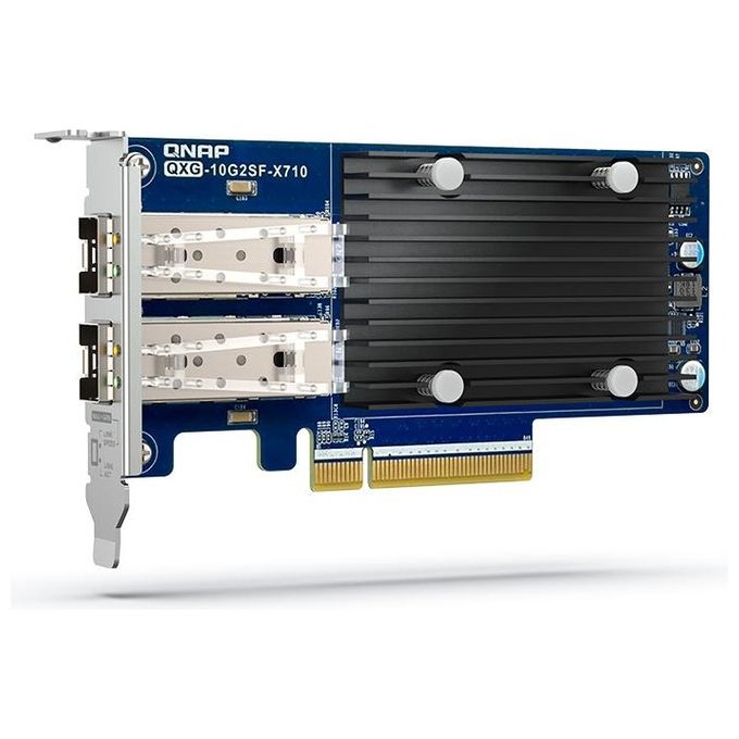 Qnap QXG-10G2SF-X710 Scheda di Rete PCIe Gen3 x8 Doppia Porta SFP+ 10GbE Profilo Basso SR-IOV per NAS e Server