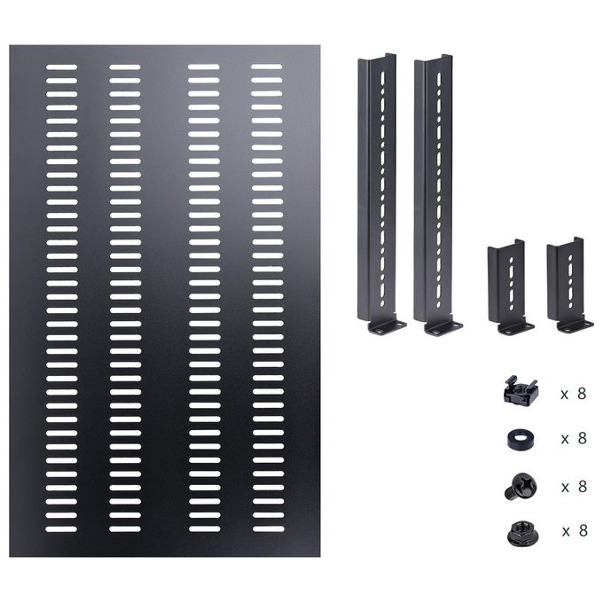 StarTech Ripiano per montaggio a rack regolabile con fessure 1U - Robusto ripiano per armadio server rack fisso - 113 kg