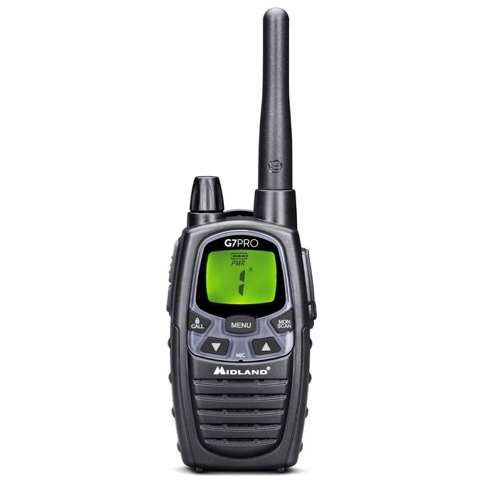Midland Ricetrasmittente  G7-Pro nero 2018 Pmr446+lpd 8+69 Canali Batterie con Caricabatterie