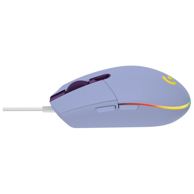 Logitech G 910-005853 G203 Mouse Gaming 8000 DPI Illuminazione RGB 6 Pulsanti Programmabili colore Lilla