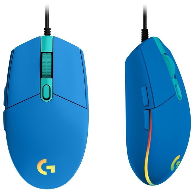 Logitech G 910-005798 G203 LIGHTSYNC Mouse Gaming 8000 DPI USB Tipo A 6 Pulsanti Programmabili 1000 Hz colore Blu