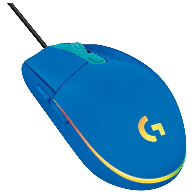 Logitech G 910-005798 G203 LIGHTSYNC Mouse Gaming 8000 DPI USB Tipo A 6 Pulsanti Programmabili 1000 Hz colore Blu