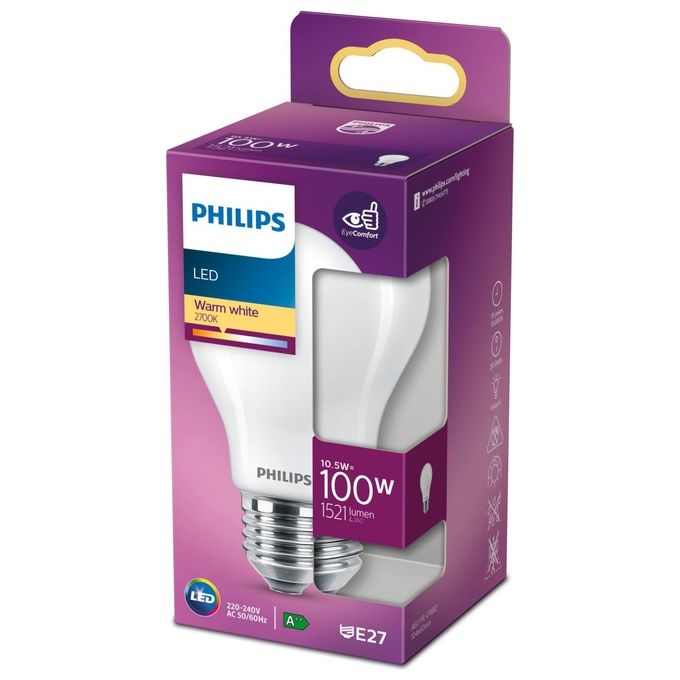 Philips Goccia Lampadina Led 100W e27 Luce Bianco Caldo