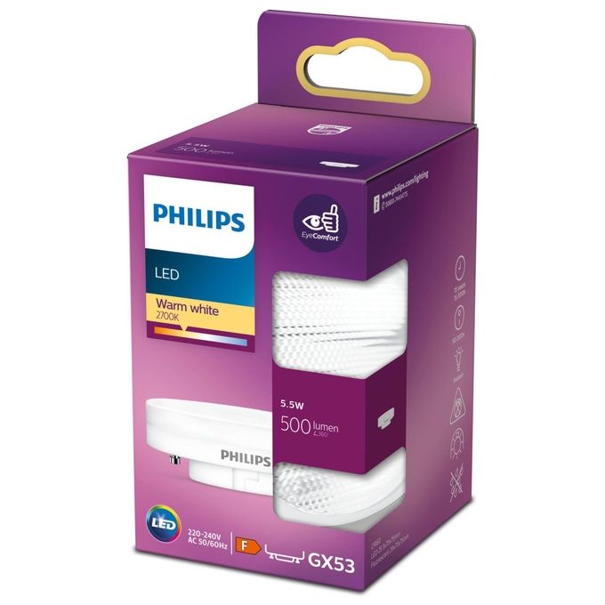 Philips Faretto Led 55W Gx53 Luce Bianco Caldo