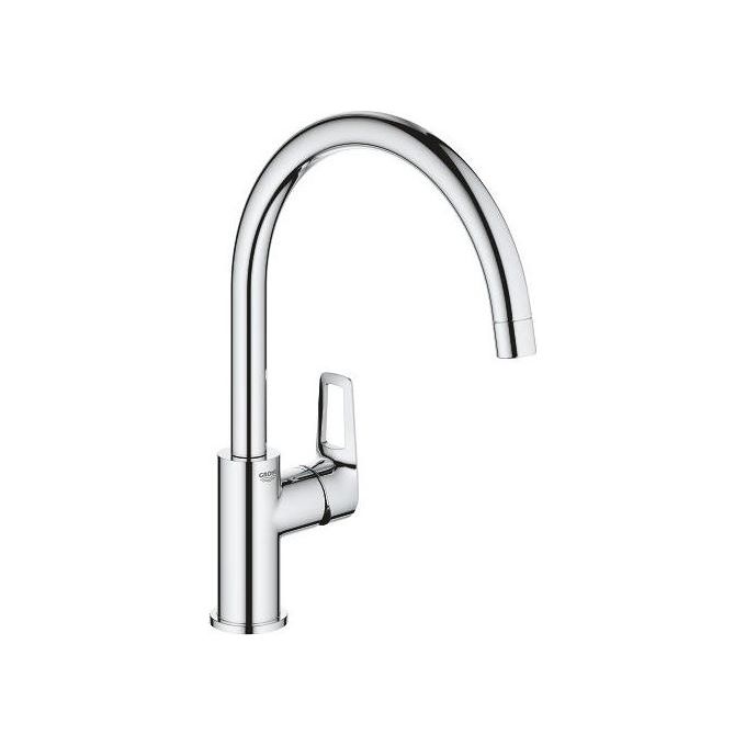 Grohe 31374001 Start Loop Miscelatore  Mono Splitcomando per Lavello a bocca alta girevole 360° Quick Fix Plus Condotti interni indipendenti per acqua potabile senza piombo e nickel Cromo