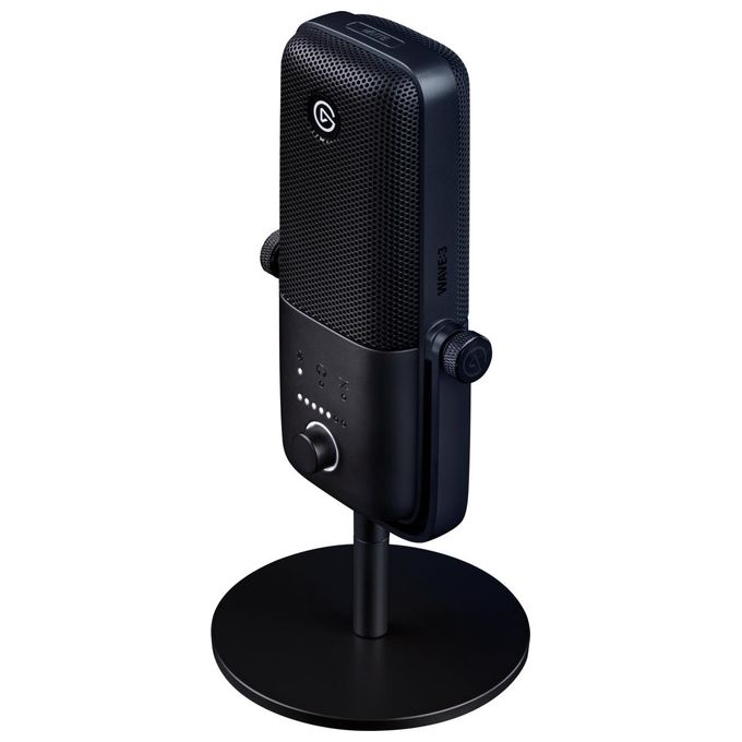 Elgato 10MAB9901 Wave:3 Microfono USB da Tavolo 24 bit 96 kHz Capsula Cardioide Clipguard Software Wave Link incluso colore Nero