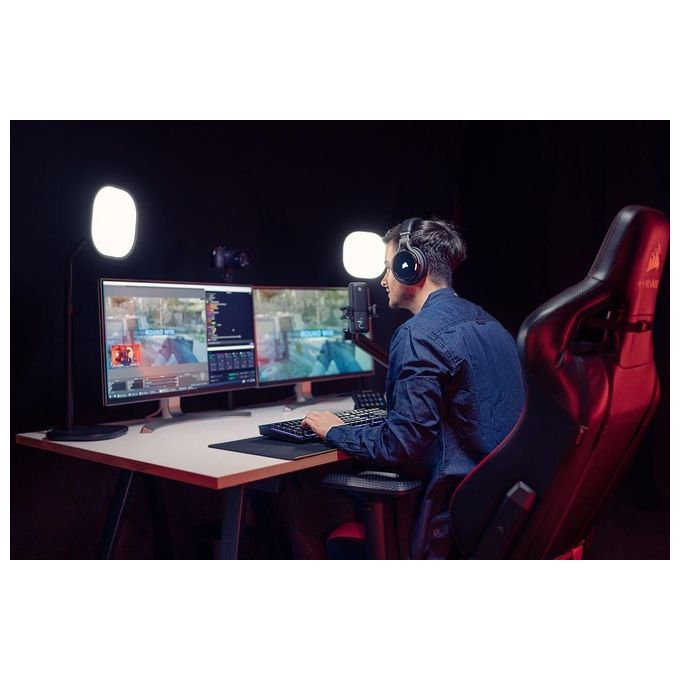 Elgato 10MAB9901 Wave:3 Microfono USB da Tavolo 24 bit 96 kHz Capsula Cardioide Clipguard Software Wave Link incluso colore Nero
