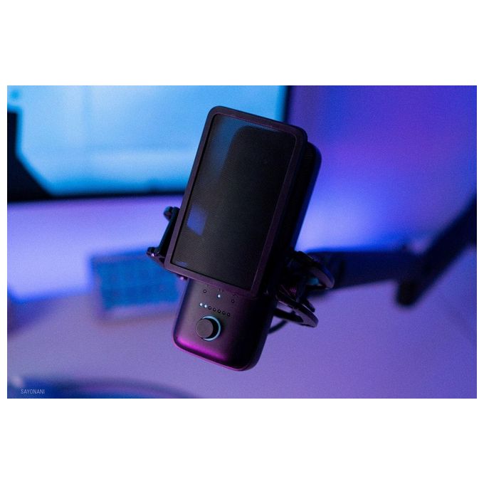 Elgato 10MAB9901 Wave:3 Microfono USB da Tavolo 24 bit 96 kHz Capsula Cardioide Clipguard Software Wave Link incluso colore Nero