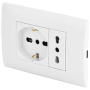 Polypool KIT_ Placca + Frutto Placca Premontata con Frutto 10-16a e St. Italiano 10-16a