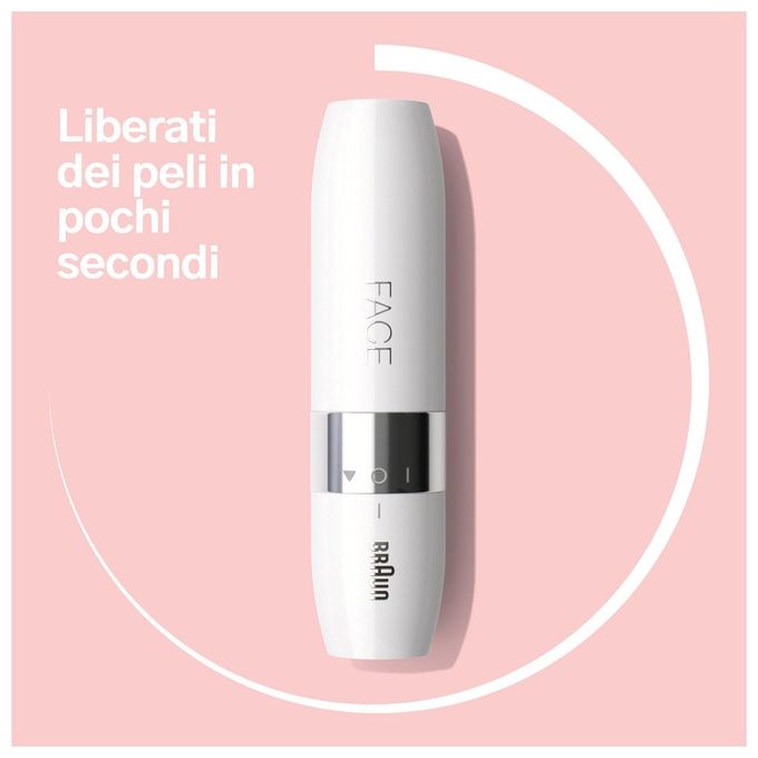 Braun FS1000 Face Mini Depilatore Elettrico Donna Viso Smartlight colore Bianco