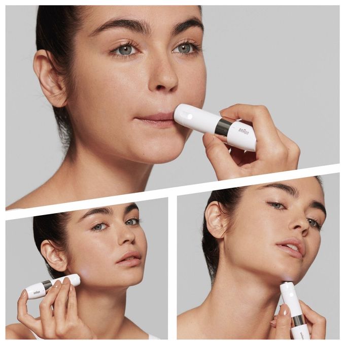Braun FS1000 Face Mini Depilatore Elettrico Donna Viso Smartlight colore Bianco