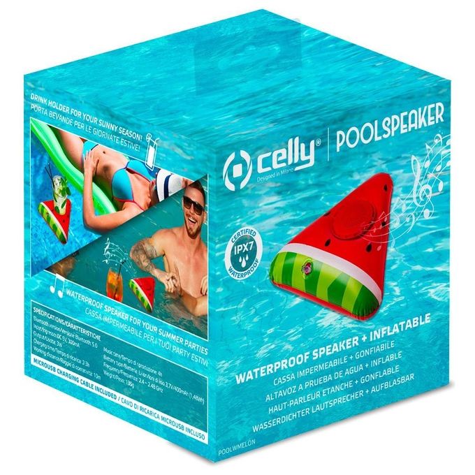 Celly Pool Speaker 3W Watermelon