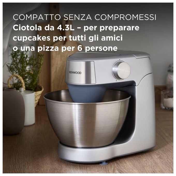 Kenwood KHC29.A0SI Prospero+ Impastatrice Planetaria 1000W Ciotola 4,3L 8 Velocita' Paraschizzi colore Argento