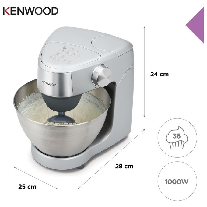 Kenwood KHC29.A0SI Prospero+ Impastatrice Planetaria 1000W Ciotola 4,3L 8 Velocita' Paraschizzi colore Argento
