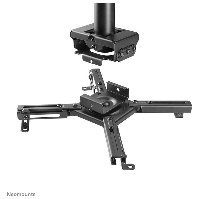 Neomounts W126813331 CL25-550BL1 Supporto da Soffitto per Proiettore Altezza Regolabile 74,5-114,5 cm Carico Massimo 35 Kg con Gestione Cavi Sistema Easy Release colore Nero