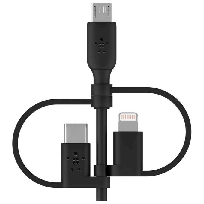 Belkin BoostCharge Cavo Universale 1.2mt Lightning Micro-Usb Nero