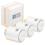 Netatmo NBU-NTH-NAV Kit Termostato Intelligente 3 Valvole Termostatiche Wi-Fi RF Alexa Google HomeKit colore Bianco