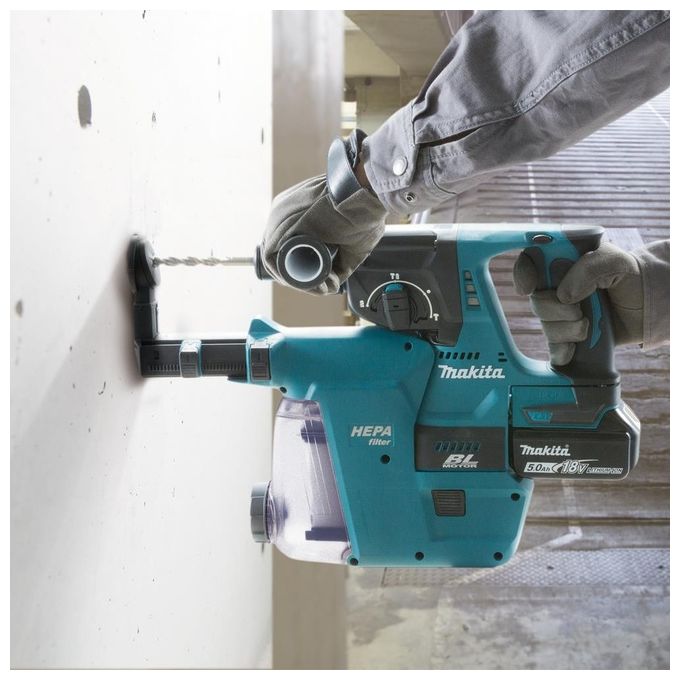 Makita DHR243RTJW LXT Tassellatore SDS-Plus 18V 24mm Brushless 3 Funzioni 2x5Ah con DX07 e Valigetta Makpac