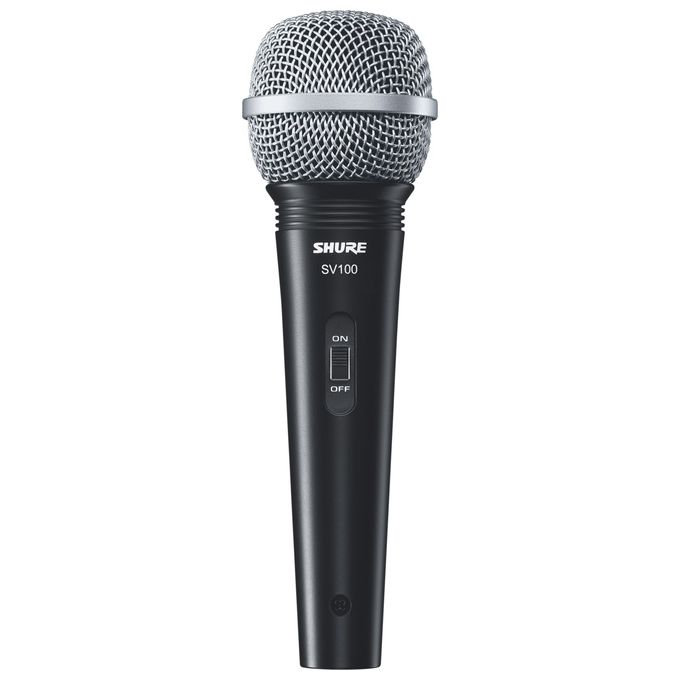 Shure SV100-W Microfono Dinamico Unidirezionale Cardioide Cablato con Interruttore On-Off colore Nero