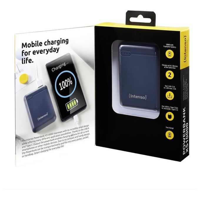 Intenso Powerbank XS 10000 Caricabatterie Portatile 10000mAh Blu