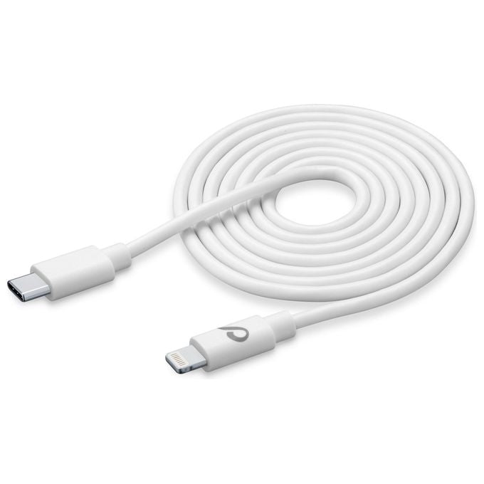 Cellular Line Cavo da Usb-C a Lightning per la Ricarica e Sincronizzazione Dati Bianco