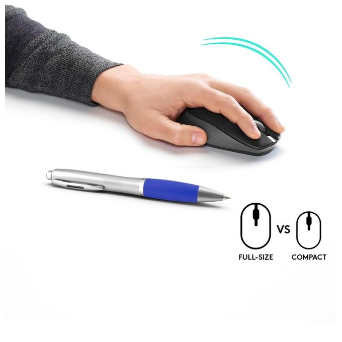 Logitech M190 Mouse Rf Wireless Ottico 1000 Dpi Ambidestro Nero