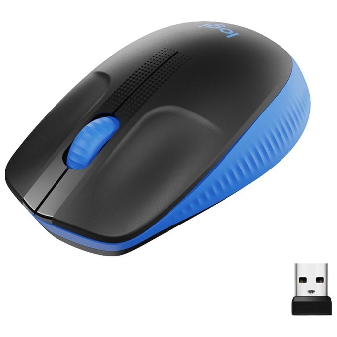 Logitech M190 Mouse Rf Wireless Ottico 1000 Dpi Ambidestro Blu