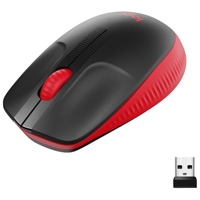 Logitech M190 Mouse Rf Wireless Ottico 1000 Dpi Ambidestro Rosso
