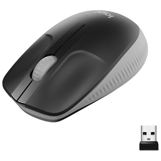 Logitech M190 Mouse Rf Wireless Ottico 1000 Dpi Ambidestro Grigio