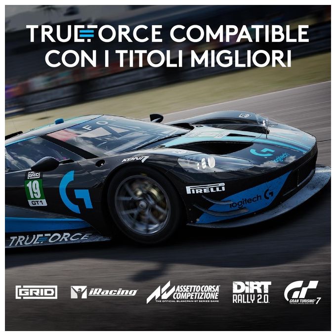 Logitech G923 Volante da Corsa con Pedali TRUEFORCE 900° Ritorno di Forza PS5 PS4 PC colore Nero