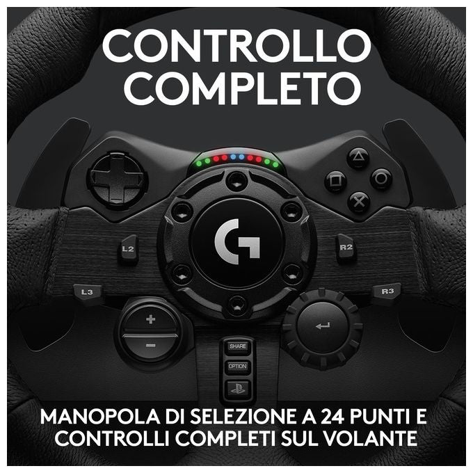 Logitech G923 Volante da Corsa con Pedali TRUEFORCE 900° Ritorno di Forza PS5 PS4 PC colore Nero