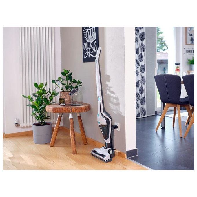 Leifheit 11927 Rotaro PowerVac Aspirapolvere Verticale Senza Fili Tecnologia Ciclonica 0.25 L Autonomia Fino a 35 Min 60 dB colore Bianco