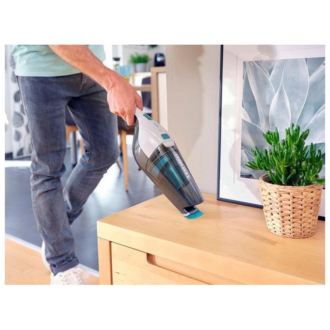 Leifheit 11927 Rotaro PowerVac Aspirapolvere Verticale Senza Fili Tecnologia Ciclonica 0.25 L Autonomia Fino a 35 Min 60 dB colore Bianco