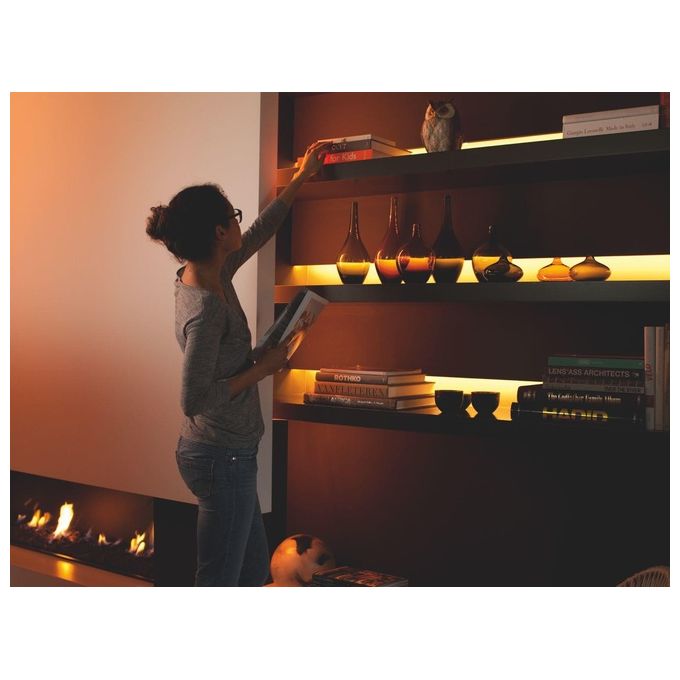 Philips Striscia LED Hue White and Color Ambiance Lightstrip Plus Estensione da 1 Metro di Alta Qualita' per Illuminazione Personalizzata