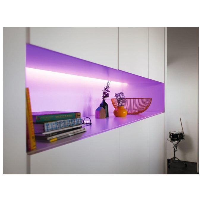 Philips Striscia LED Hue White and Color Ambiance Lightstrip Plus Estensione da 1 Metro di Alta Qualita' per Illuminazione Personalizzata