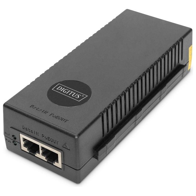 Digitus DN-95108 Iniettore PoE+ 10 Gigabit Ethernet IEEE 802.3at 30 W 100 m 2 porte RJ-45 colore Nero