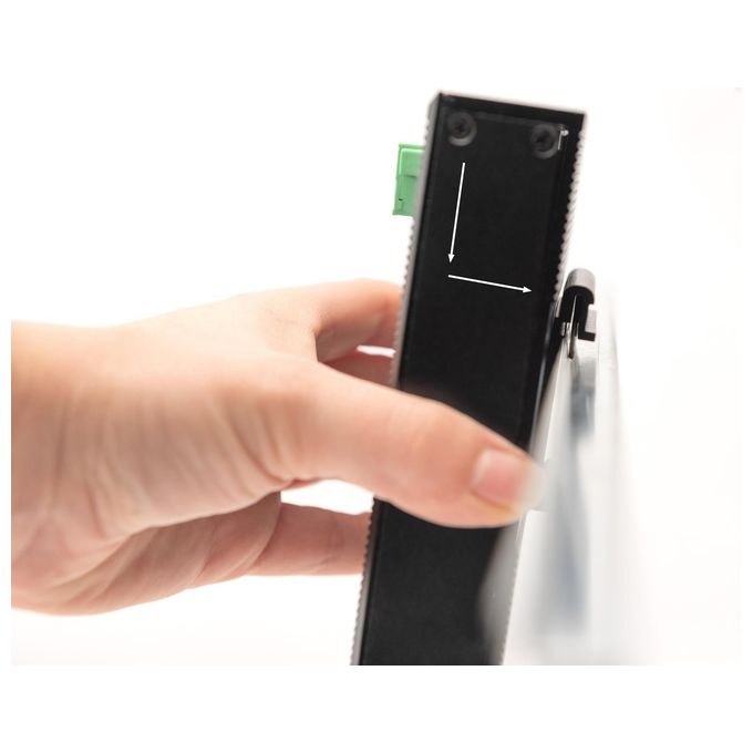Digitus DN-651127 Switch Industriale 8 Porte Gigabit Ethernet Flat Guida DIN Unmanaged IP40 colore Nero