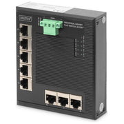 Digitus DN-651127 Switch Industriale 8 Porte Gigabit Ethernet Flat Guida DIN Unmanaged IP40 colore Nero