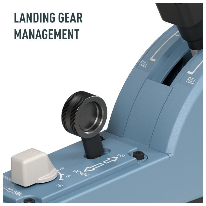 Thrustmaster TCA QUADRANT ADD-ON Airbus Edition Simulatore di Volo PC Tecnologia H.E.A.R.T 2 Assi 10 Pulsanti colore Blu