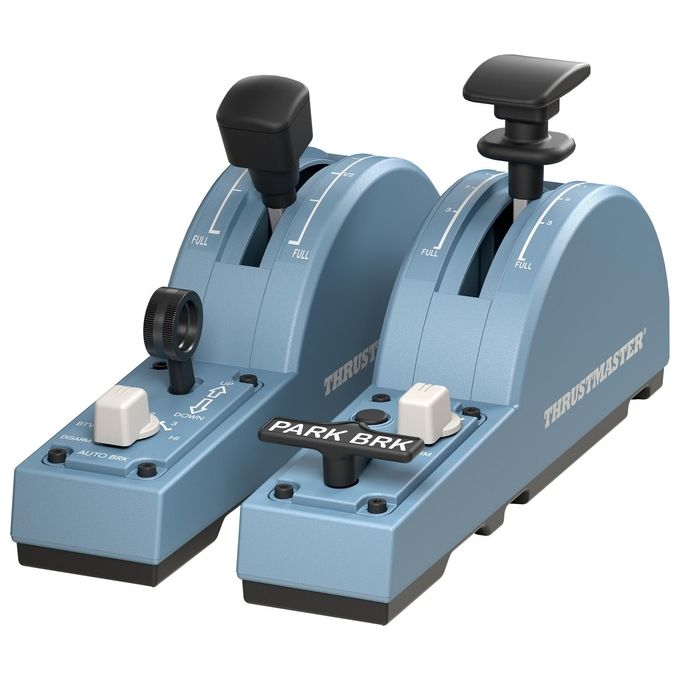 Thrustmaster TCA QUADRANT ADD-ON Airbus Edition Simulatore di Volo PC Tecnologia H.E.A.R.T 2 Assi 10 Pulsanti colore Blu