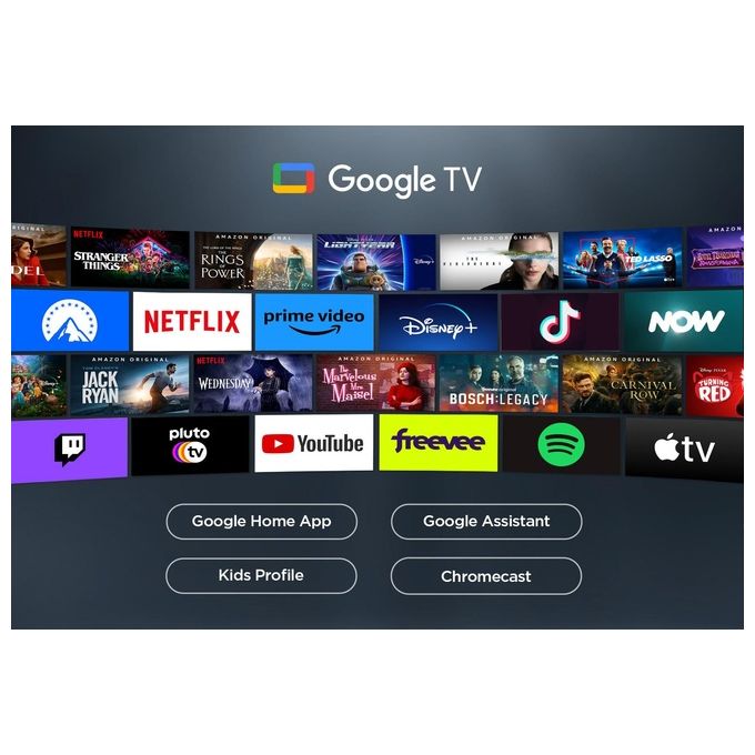TCL 43P79B Serie P7 Smart TV LED 43'' 4K Ultra HD Google TV Dolby Atmos colore Titanio