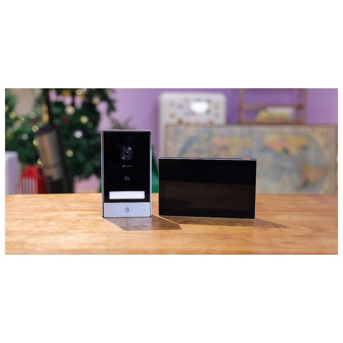 Ezviz HP7 Videocitofono Smart 2K Monitor Touch 7'' Wi-Fi Dual Band Visione Notturna Audio Bidirezionale colore Nero Argento