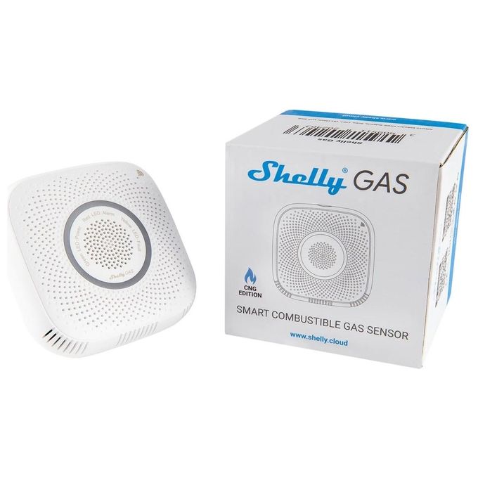Shelly GAS LPG Rilevatore di Gas GPL Wi-Fi Allarme Acustico 70 dB 110-230 V colore Bianco
