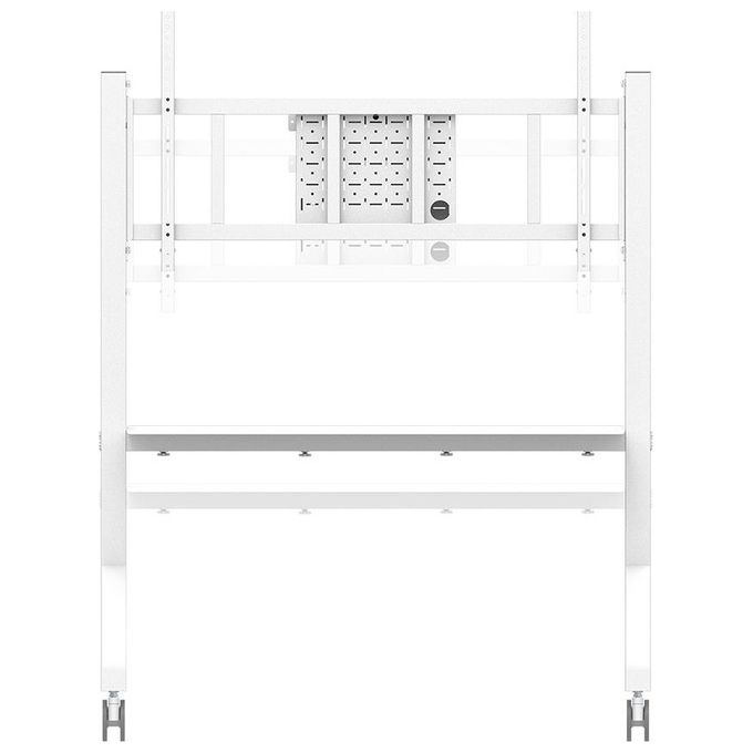 Neomounts FL50-575WH1 Carrello TV Mobile Altezza Regolabile 129-139 cm Capacita' 125 Kg VESA 100x100-1100x600 mm colore Bianco