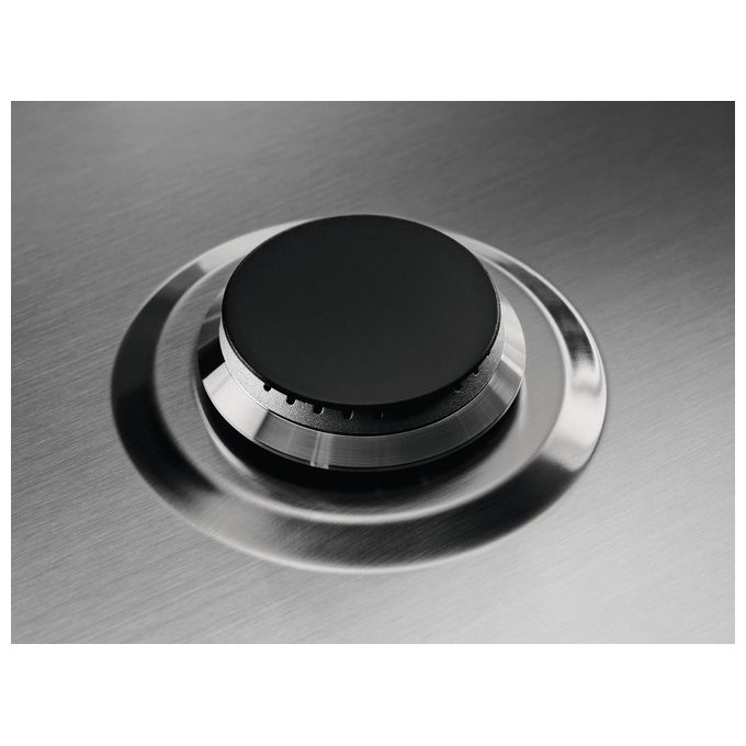 Electrolux KGU64361Z Piano cottura a gas Ultraflat 4 fuochi 1 bruciatore Wok multicorona Griglie in ghisa 60 cm Inox Antimpronta
