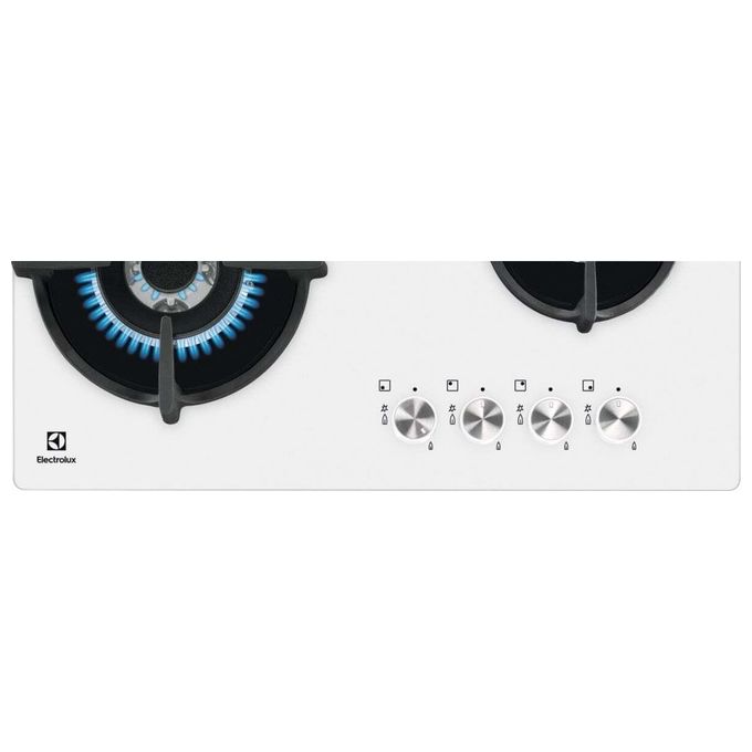 Electrolux KGG6437W Serie 600 Piano cottura Gas 60 cm 4 fuochi Wok Griglie Ghisa Sicurgas colore Bianco