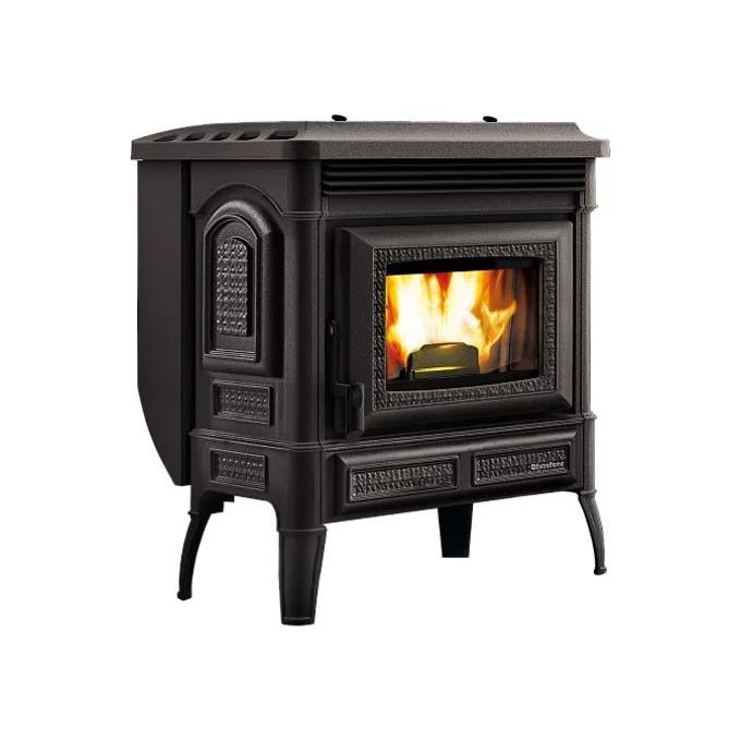 La Nordica 1275002 Teodora Evo Stufa a Pellet Efficienza 92% Classe A+ Potenza Termica 2 5 8 kW colore Nero Bordeaux
