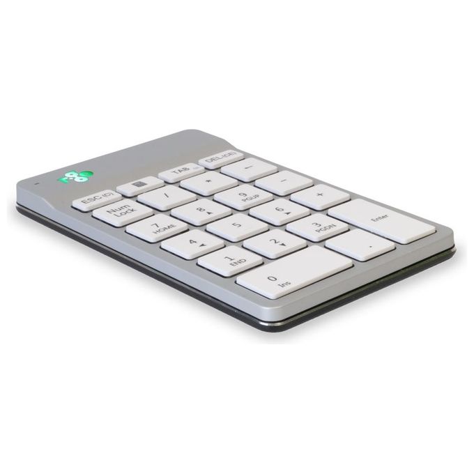R-Go Tools RGOCONMWLWH R-Go Numpad Break Tastierino Numerico Ergonomico con Bluetooth 5.0 e Indicatore di Pausa colore Bianco