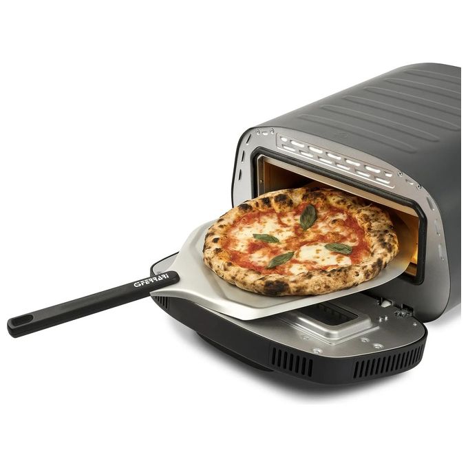 G3 Ferrari G10186 Pronto Pizza 2 Minuti Forno per Pizza 1700W 430°C Pietra Refrattaria Display Digitale 8 Programmi Pareti Fredde colore Nero